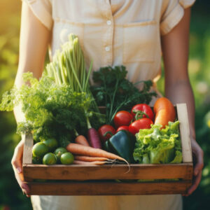 Harvest Box filled with fresh produce